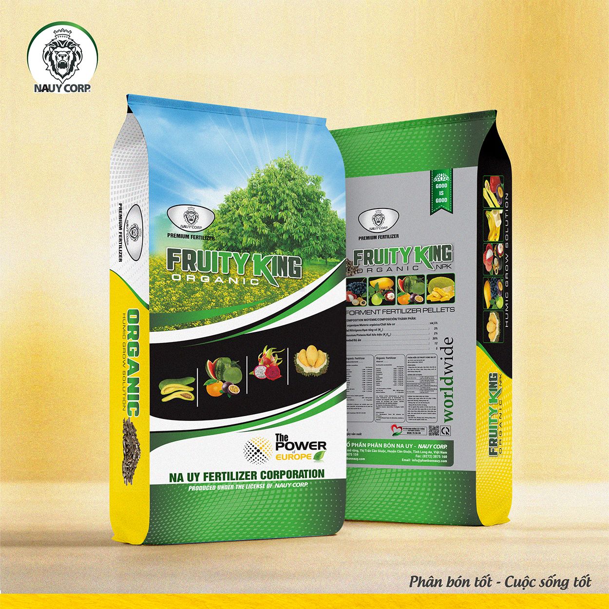 PHÂN BÓN HỮU CƠ NỞ HIỆU SUẤT CAO NA UY FRUITY KING